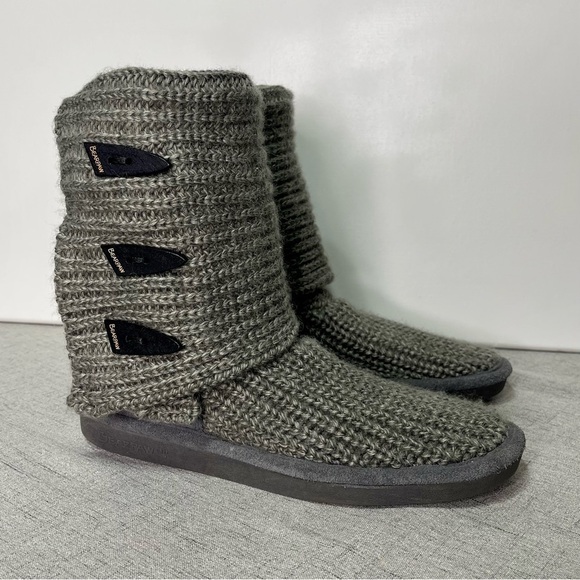BearPaw Gray Sweater Boot Fall Winter Boots 6 - Picture 2 of 12